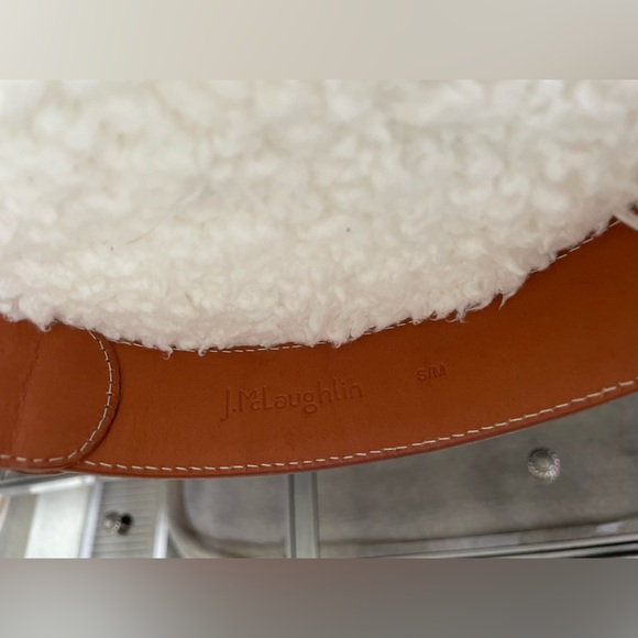 New J.McLaughlin Horse bit adjustable gold hardware leather brown belt s/m 2in - Picture 7 of 10